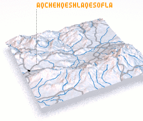 3d view of Āqcheh Qeshlāq-e Soflá