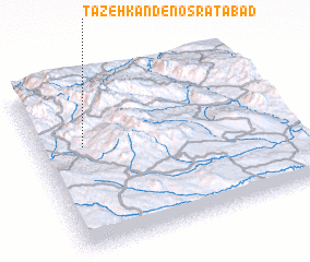 3d view of Tāzeh Kand-e Noşratābād