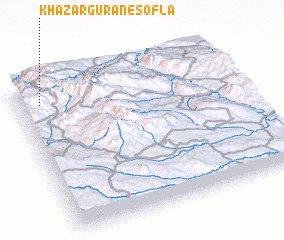 3d view of Khaẕar Gūrān-e Soflá