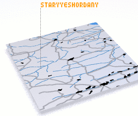 3d view of Staryye Shordany