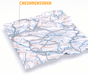 3d view of Cheshmeh Sorkh