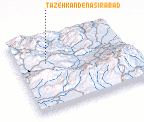 3d view of Tāzeh Kand-e Naşīrābād