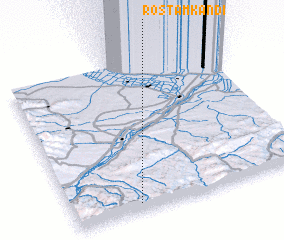 3d view of Rostam Kandī