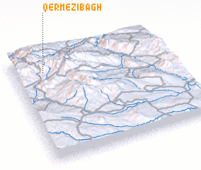 3d view of Qermezī Bāgh