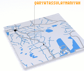 3d view of Qaryat as Sulaymānīyah