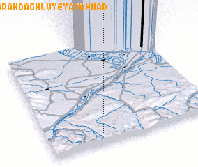 3d view of Qarah Dāghlū-ye Yāraḩmad