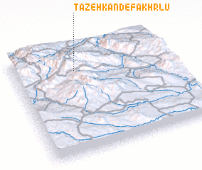 3d view of Tāzeh Kand-e Fakhrlū