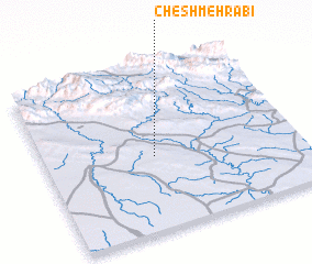 3d view of Cheshmeh Rabī‘