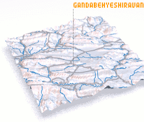 3d view of Gandābeh-ye Shīrāvand