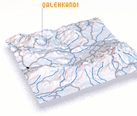 3d view of Qal‘eh Kandī