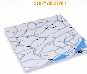 3d view of Staryy Mostyak