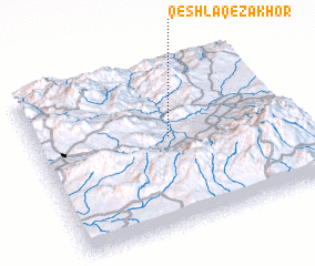 3d view of Qeshlāq-e Zākhor