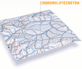 3d view of Chamgholū-ye Sheydā