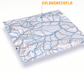 3d view of Golbāgh-e Soflá