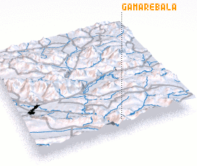 3d view of Gāmar-e Bālā