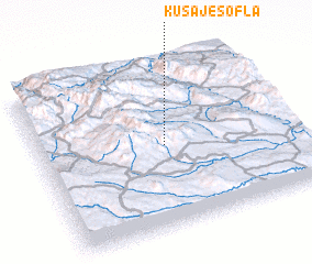 3d view of Kūsaj-e Soflá