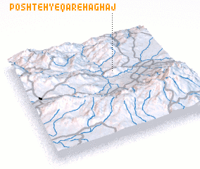 3d view of Poshteh-ye Qareh Āghāj