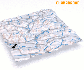 3d view of Chamanābād