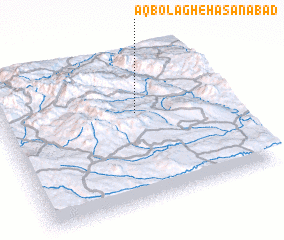 3d view of Āqbolāgh-e Ḩasanābād