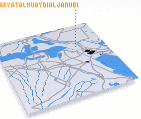 3d view of Qaryat al Mu‘aydī al Janūbī