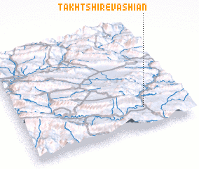 3d view of Takht Shīr-e Vāshīān