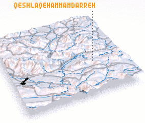 3d view of Qeshlāq-e Ḩammām Darreh