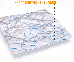 3d view of Kharābeh-ye Chehel Arkh