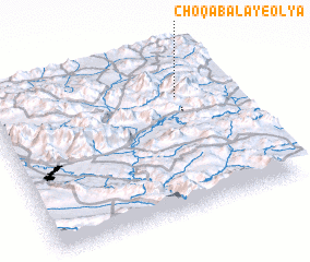 3d view of Choqā Bālā-ye ‘Olyā