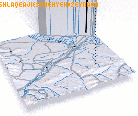 3d view of Qeshlāq-e Ājī Eshmeh-ye Ḩoseyn Āqā