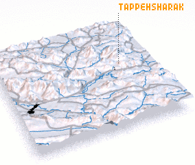 3d view of Tappeh Shārak
