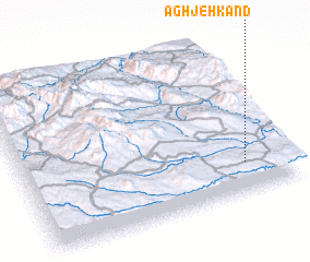 3d view of Āghjeh Kand