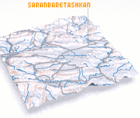 3d view of Saranbār-e Tashkan