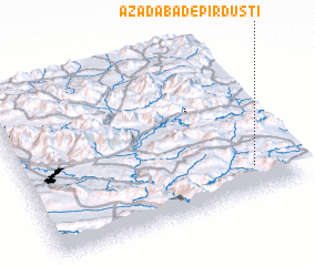 3d view of Āzādābād-e Pīr Dūstī