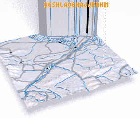 3d view of Qeshlāq-e Ḩājj Raḩīm