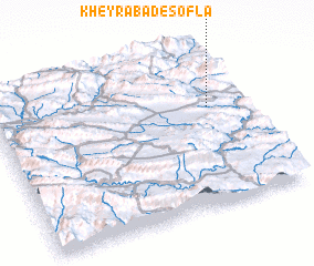 3d view of Kheyrābād-e Soflá