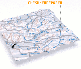 3d view of Cheshmeh Derāzeh