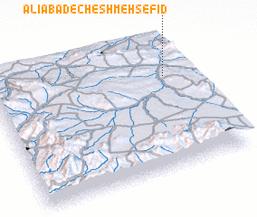 3d view of ‘Alīābād-e Cheshmeh Sefīd