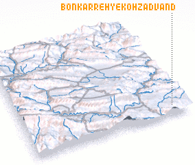 3d view of Bon Karreh-ye Kohzādvand