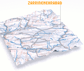 3d view of Zarrīn-e Mehrābād