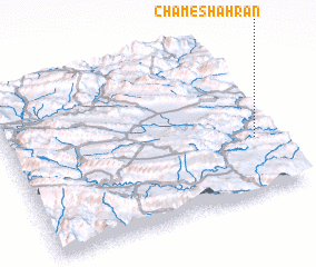 3d view of Cham-e Shahrān