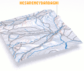 3d view of Ḩeşār-e Meydān Dāghī