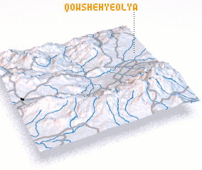 3d view of Qowsheh-ye ‘Olyā