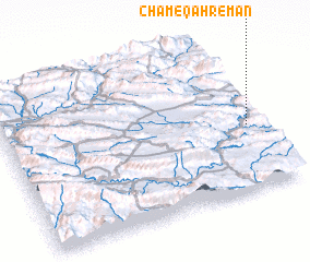 3d view of Cham-e Qahremān