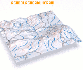 3d view of Āgh Bolāgh Gadūk-e Pā\