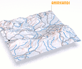 3d view of Amīr Kandī