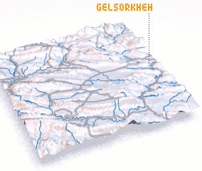 3d view of Gel Sorkheh