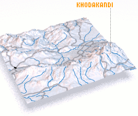 3d view of Khodā Kandī