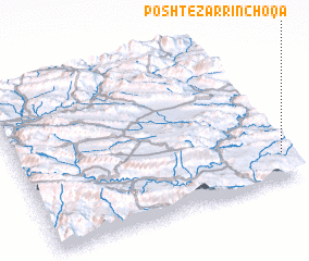 3d view of Posht-e Zarrīn Choqā