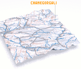 3d view of Cham-e Gorg‘alī