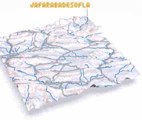 3d view of Ja‘farābād-e Soflá